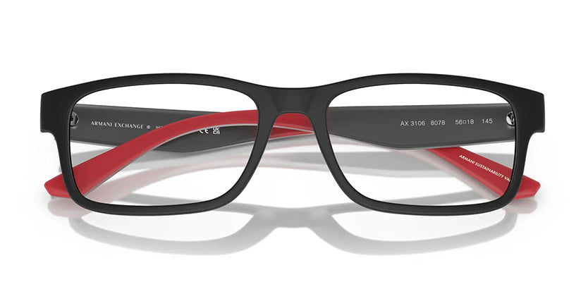 ARMANI EXCHANGE AX 3106 8078 FRAME - Black / 56 - Eyeglasses