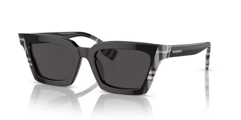 BURBERRY B 4392-U 4051/87 SUNGLASS - 52 / Black - Sunglasses