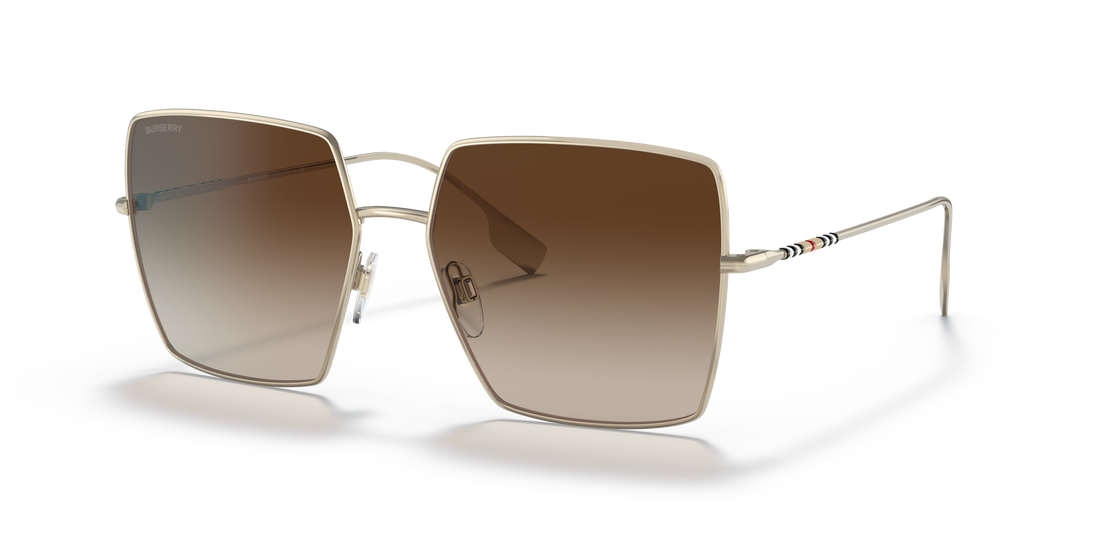 Burberry BE3133 Daphne Women's Sunglasses – Light Gold / Gradient Brown – front view
