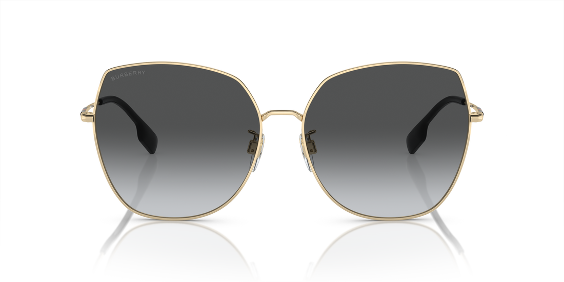 Burberry BE3136D Women's Sunglasses – Light Gold / Polarized Grey Gradient – front view