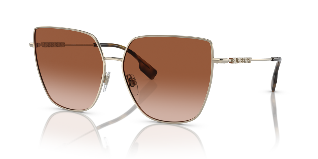 Burberry BE3143 Alexis Women's Sunglasses – Light Gold / Brown Gradient – front view