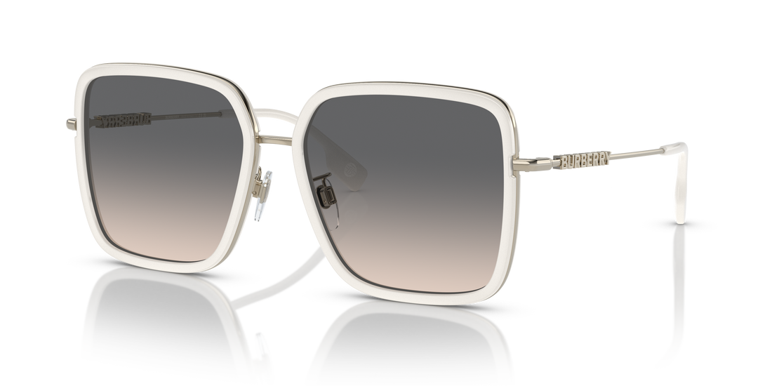 Burberry BE3145D Dionne Women's Sunglasses – Ivory / Light Brown Gradient Grey – front view