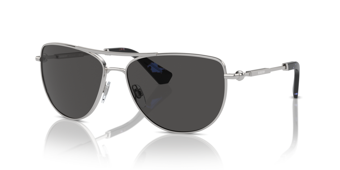 Burberry BE3149 Women's Sunglasses – Silver / Dark Grey – front view