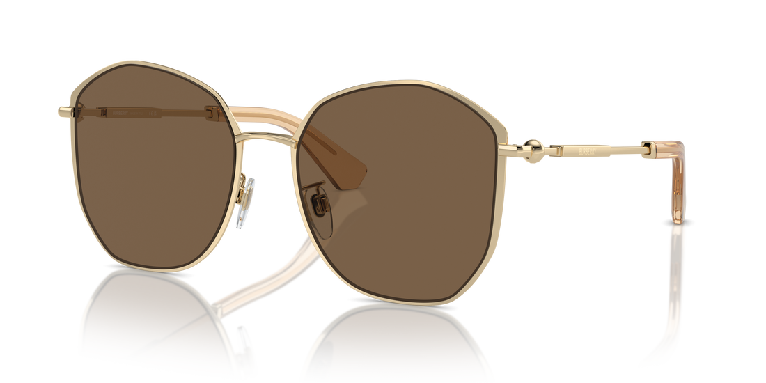 Burberry BE3153D Women's Sunglasses – Light Gold / Dark Brown – front view