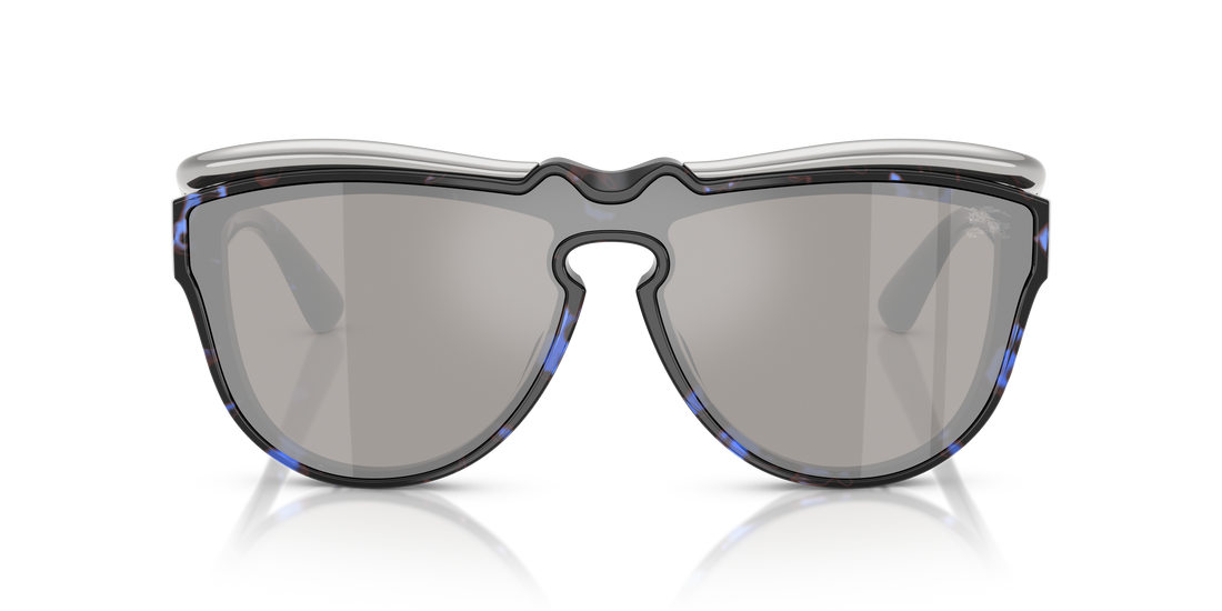 Burberry BE3162U Sunglasses – Blue Havana / Light Grey Mirror Silver – front view