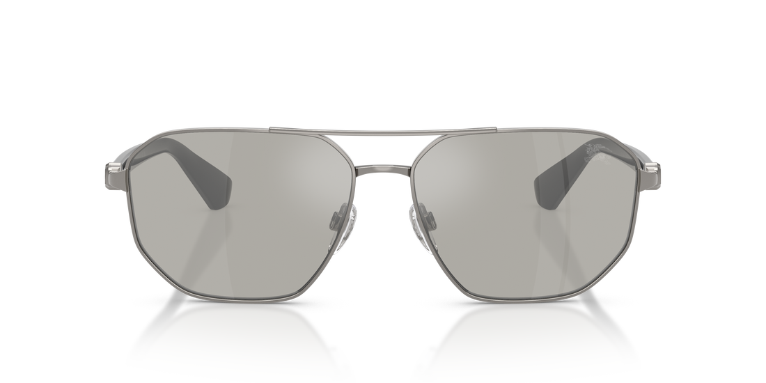 Burberry BE3166 Men's Sunglasses – Gunmetal / Light Grey Mirror Silver – front view