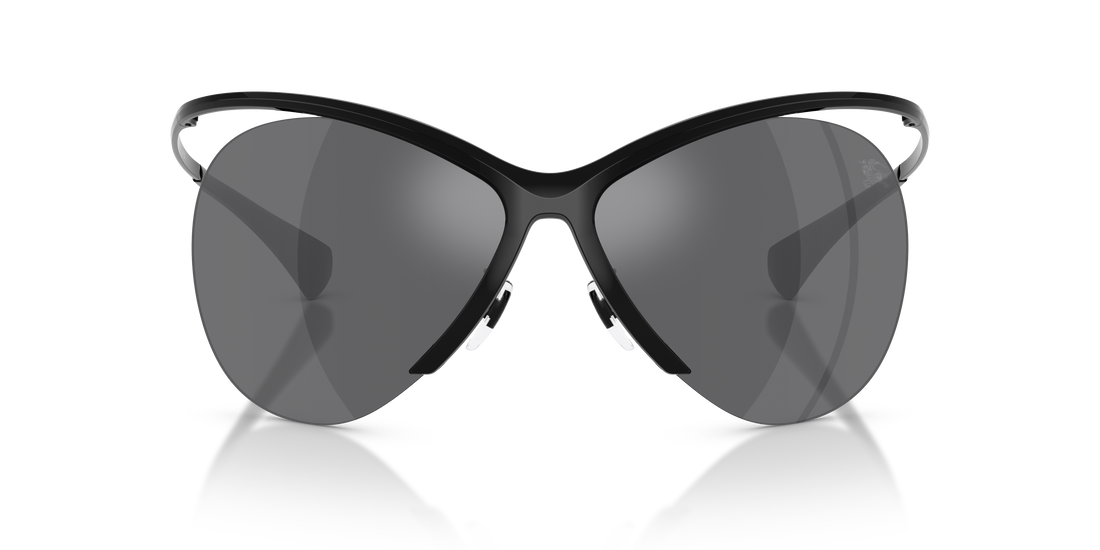Burberry BE3168 Women's Sunglasses – Black / Grey Mirror Silver – front view
