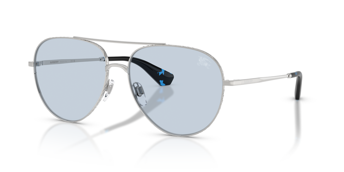 Burberry BE3172 Sunglasses – Silver / Azure – front view