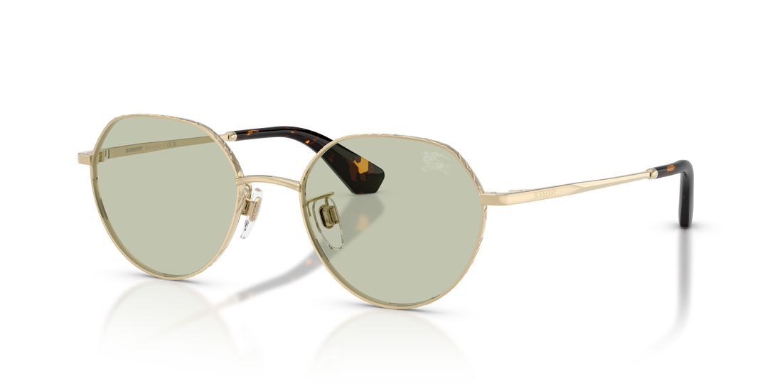 Burberry BE3173D Sunglasses – Light Gold / Light Green – front view