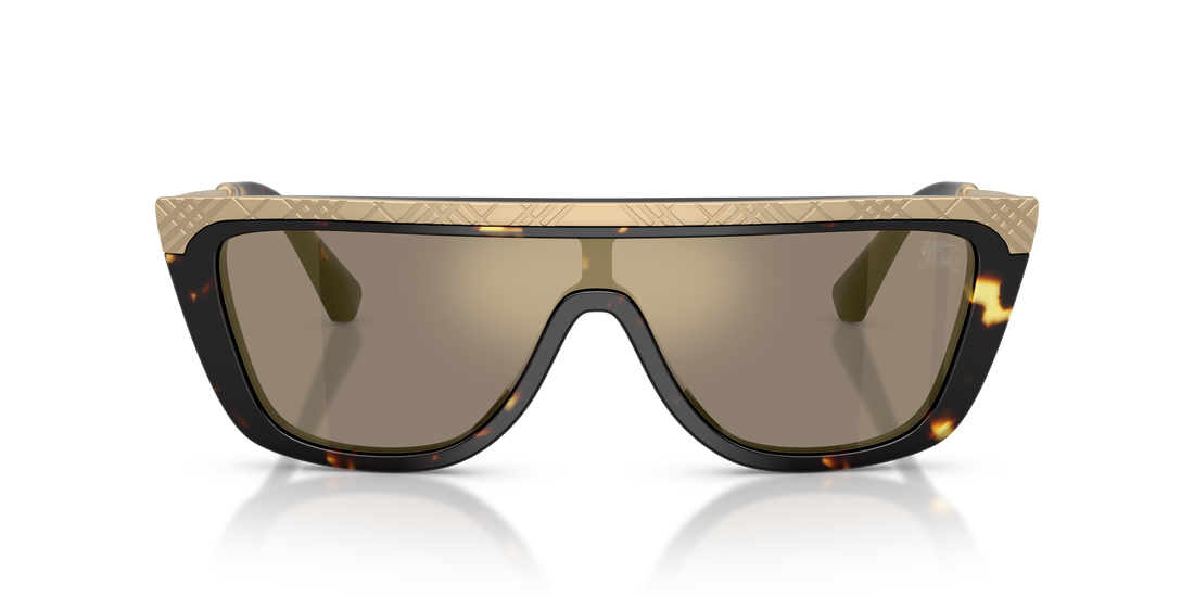 Burberry BE3174 Sunglasses – Yellow Havana / Light Brown Mirror Gold – front view