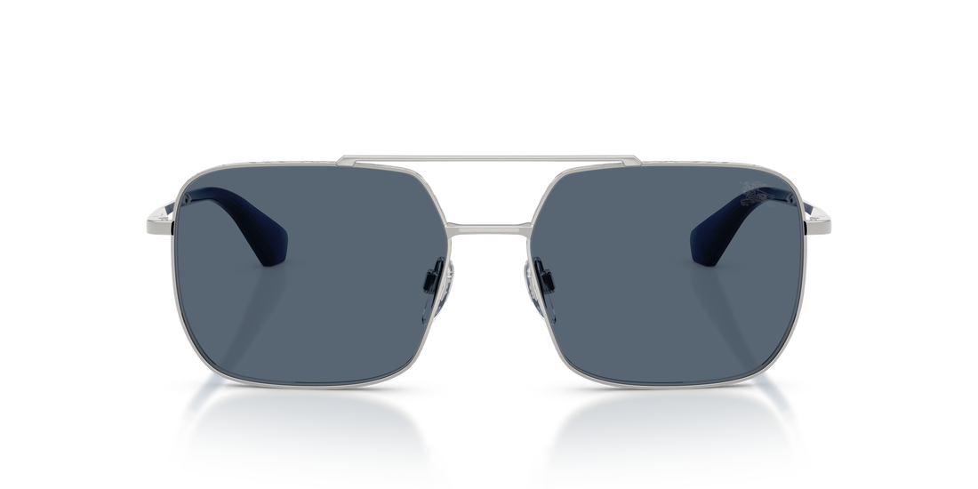 Burberry BE3179 Men's Sunglasses – Silver / Blue Polarized – front view