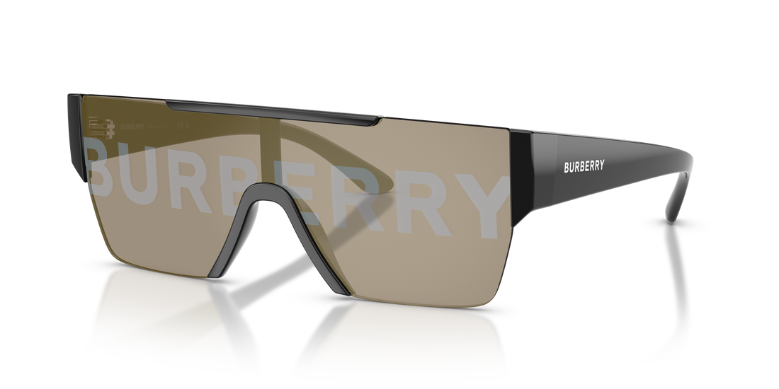 Burberry BE4291 Men's Sunglasses – Black / Grey Tampo Burberry Silver/Gold – front view