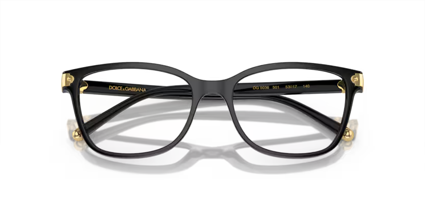 DOLCE & GABBANA DG 5036 501 FRAME - Black / 53 - Eyeglasses