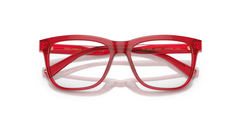 DOLCE GABBANA DX3356 3409 FRAME - Transparent red / 49 - Eyeglasses