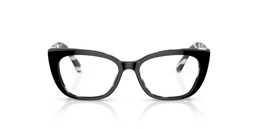 DOLCE & GABBANA DX3357 3372 FRAME - Black on zebra / 47 - Eyeglasses