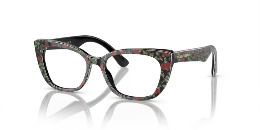 DOLCE & GABBANA DX3357 3426 FRAME - Red roses / 49 - Eyeglasses