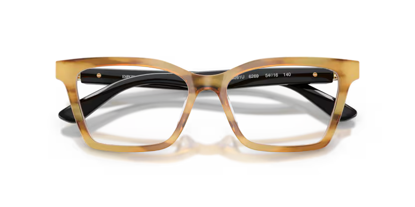 EMPORIO ARMANI EA 3261U 6269 FRAME - 54 / Shiny striped honey - Eyeglasses