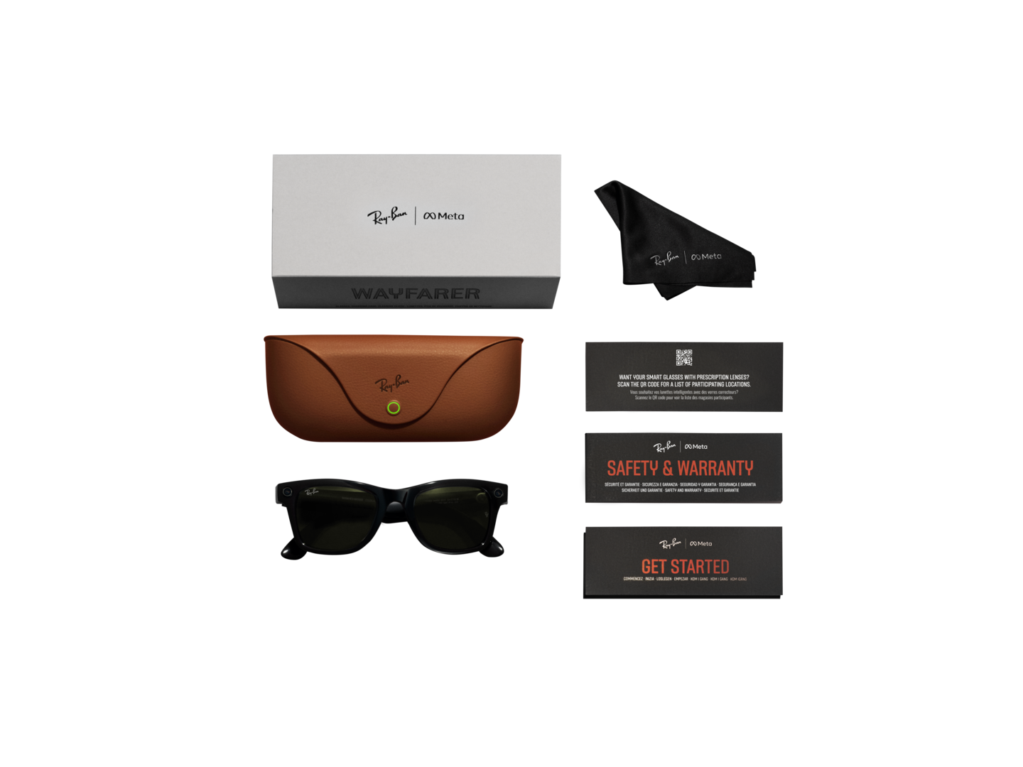 Ray-Ban | Meta Wayfarer Large Matte Black - Premium Meta Wayfarer from Ray-Ban - Just Rs. 32100! Shop now at Laxmi Opticians