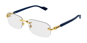 GUCCI GG1221O 004 FRAME - Gold / 56 - Eyeglasses