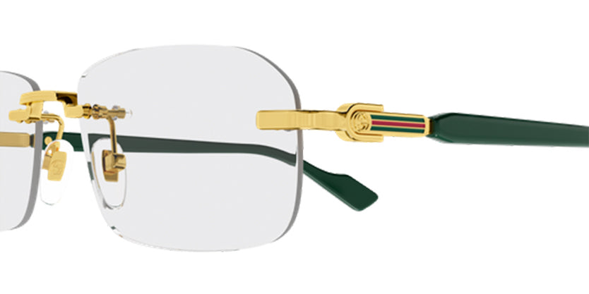 GUCCI GG1221O 005 FRAME - Green / 56 - Eyeglasses