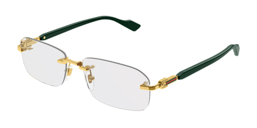 GUCCI GG1221O 005 FRAME - Green / 56 - Eyeglasses