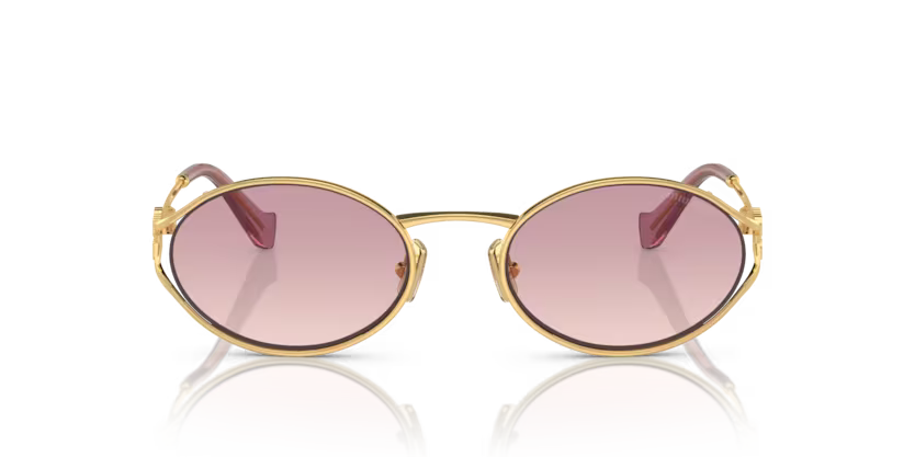 MIU MIU SMU 52Y 5AK-06S SUNGLASS - 54 / Gold - Sunglasses