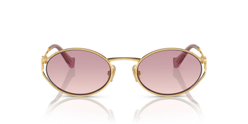 MIU MIU SMU 52Y 5AK-06S SUNGLASS - 54 / Gold - Sunglasses