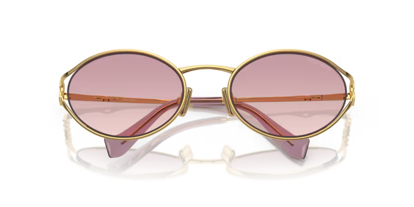 MIU MIU SMU 52Y 5AK-06S SUNGLASS - 54 / Gold - Sunglasses