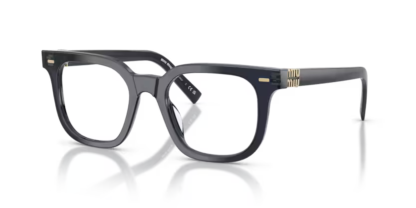 MIU MIU VMU 06X 08Q-1O1 FRAME - 49 / TRANSPARENT BLUE - Eyeglasses