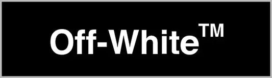 Off-white™ logo in bold white sans-serif font on a solid black background.