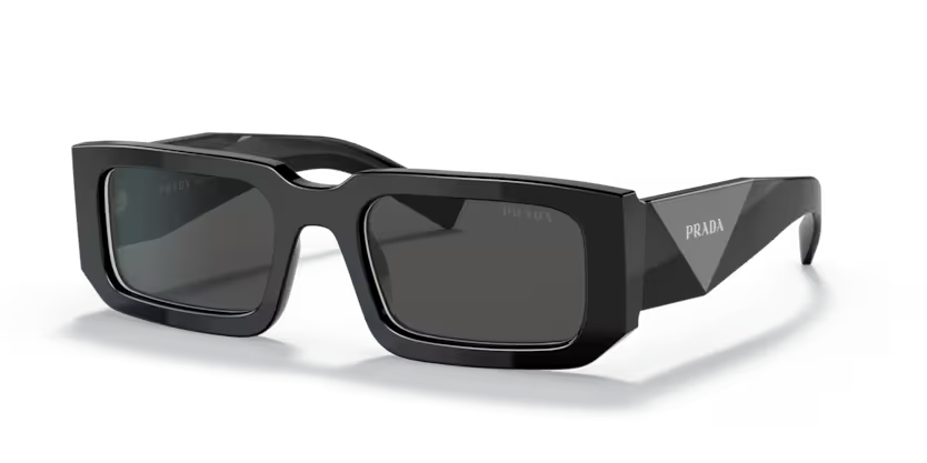 PRADA SPR 06Y 09Q-5S0 SUNGLASS - 53 / Black/White - Sunglasses