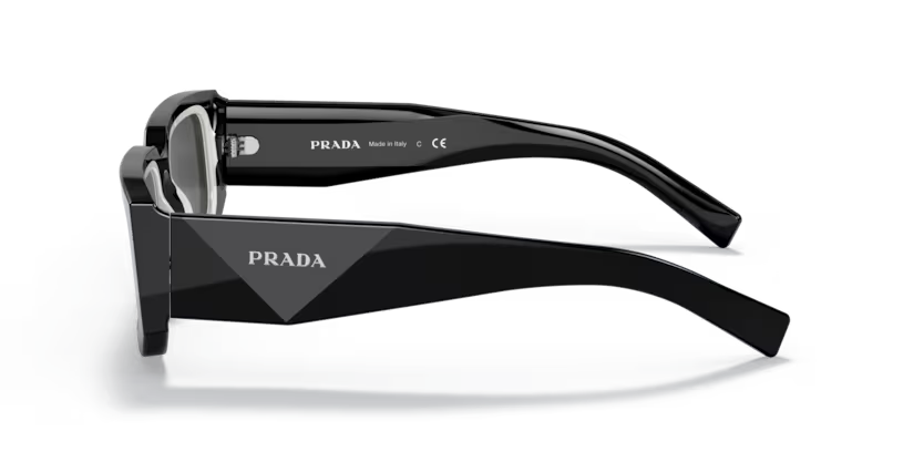 PRADA SPR 06Y 09Q-5S0 SUNGLASS - 53 / Black/White - Sunglasses