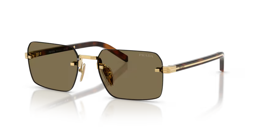 PRADA SPR D55 5AK-90F SUNGLASS - 55 / Gold - Sunglasses
