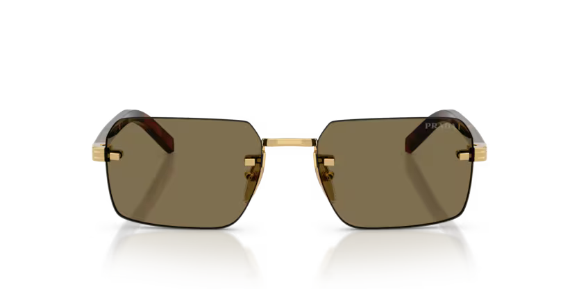PRADA SPR D55 5AK-90F SUNGLASS - 55 / Gold - Sunglasses