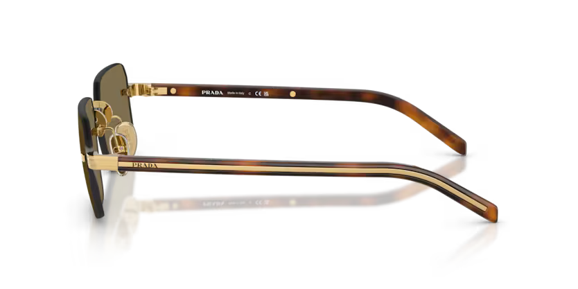 PRADA SPR D55 5AK-90F SUNGLASS - 55 / Gold - Sunglasses