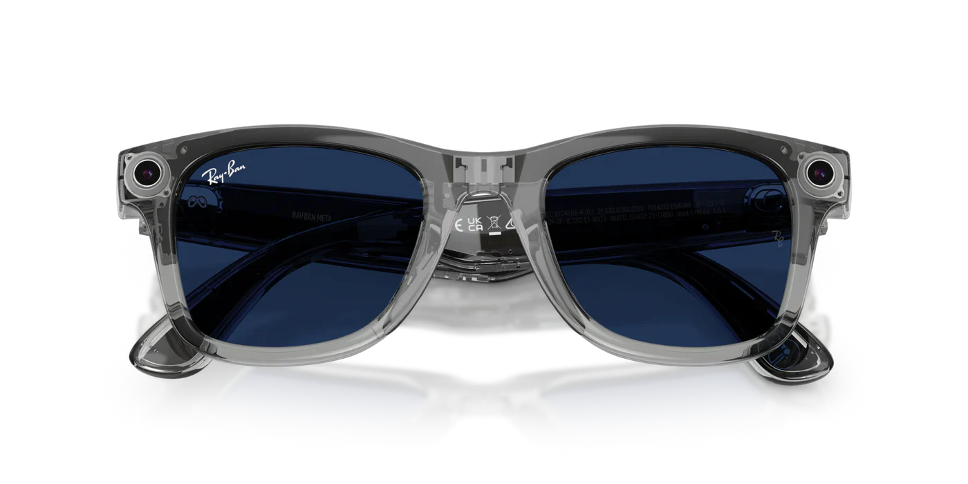 RAYBAN META RW4012 (WAYFARER) GEN 2 6840MF SUNGLASS - 53 / SHINY TRANSP. GREY/TRANSITION SAPPHIRE - Sunglasses
