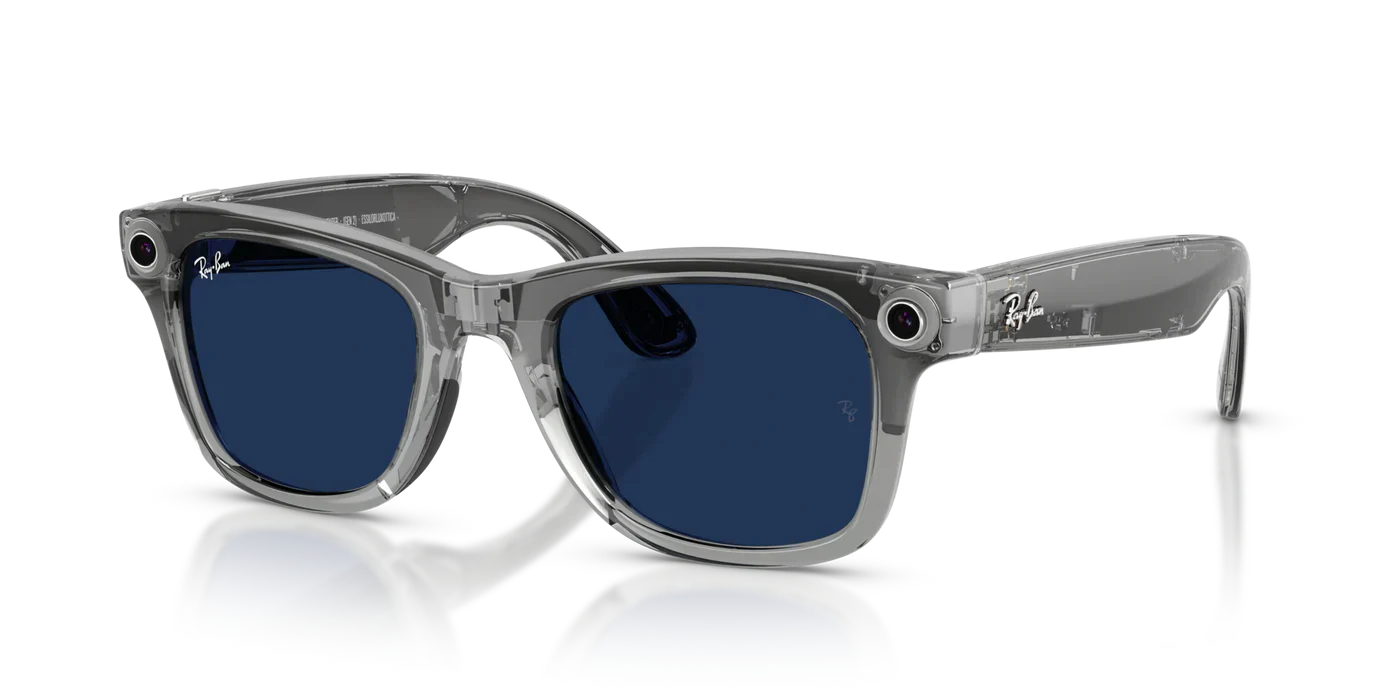 RAYBAN META RW4012 (WAYFARER) GEN 2 6840MF SUNGLASS - 53 / SHINY TRANSP. GREY/TRANSITION SAPPHIRE - Sunglasses
