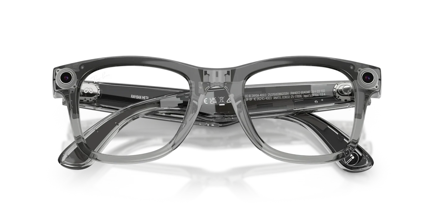 RAYBAN META RW4012 (WAYFARER) GEN 2 6840MF SUNGLASS - 53 / SHINY TRANSP. GREY/TRANSITION SAPPHIRE - Sunglasses