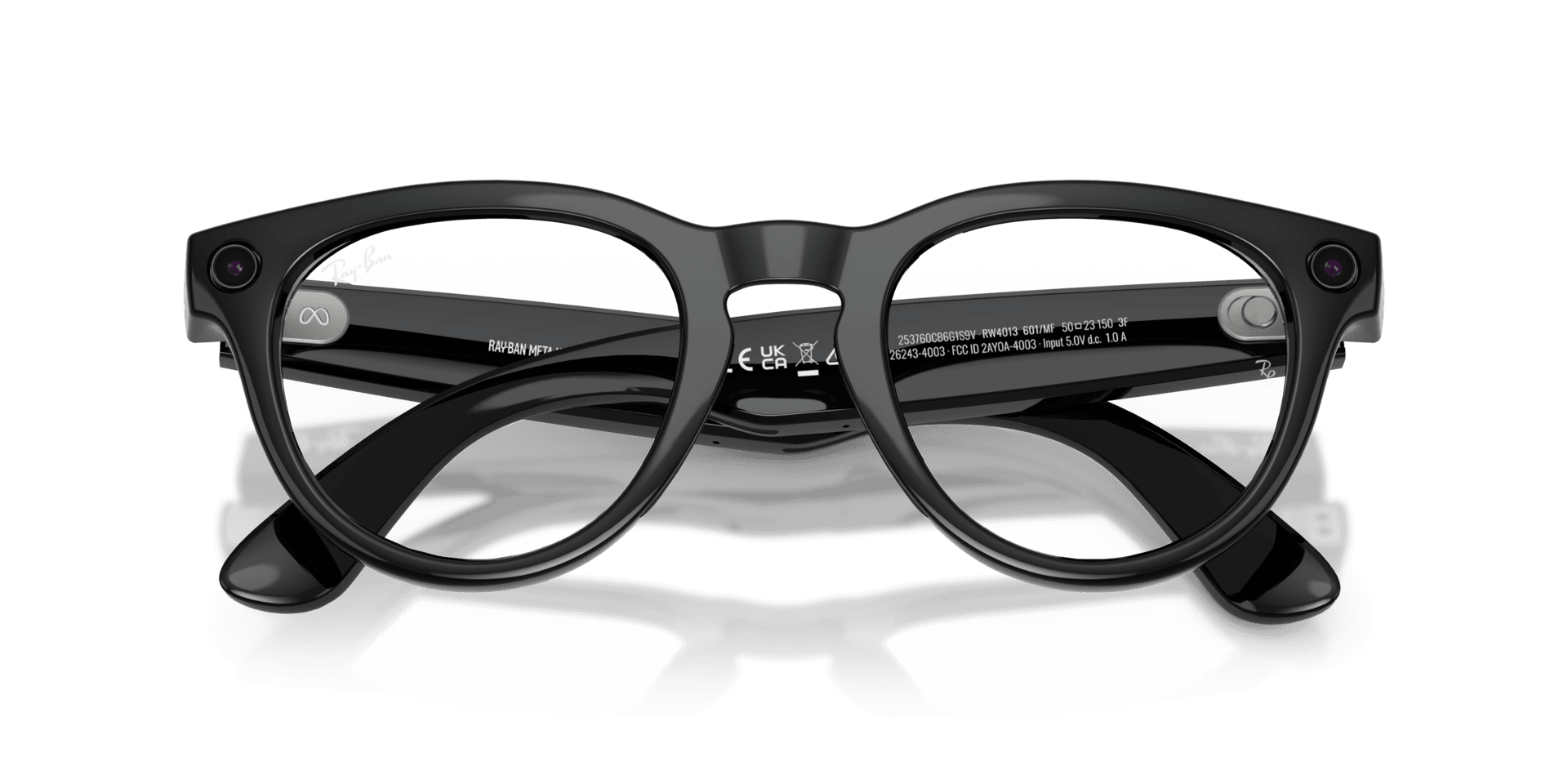 RAYBAN META RW4013 (HEADLINER) GEN 2 601/MF SUNGLASS - 50 / SHINY BLACK/TRANSITIONS SAPPHIRE - Sunglasses