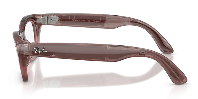RAYBAN META RW4015 (GEN 3) ZENA 8553 49 FRAME - Shiny Transparent Peach/Clear / 49 - Eyeglasses