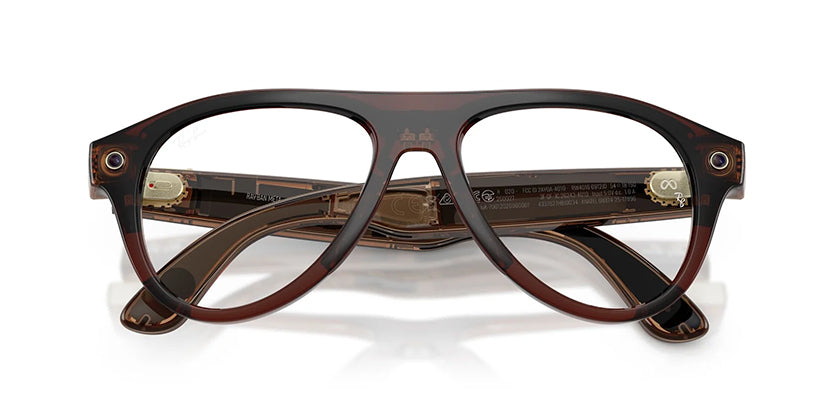 RAYBAN META RW4016 (GEN 3) AVIATOR 6912JD 54 SUNGLASS - Transparent Brown/Jade Transitions / 54 - Sunglasses