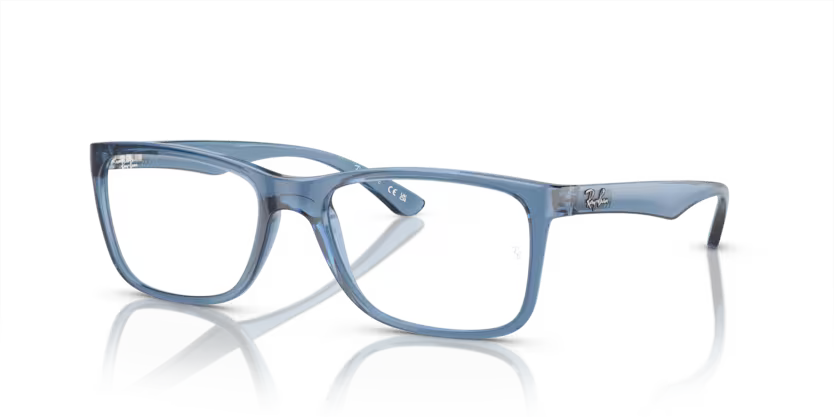 RAYBAN RB 7027I 6750 FRAME - 54 / TRANSPARENT BLUE - Eyeglasses
