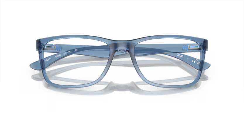 RAYBAN RB 7027I 6750 FRAME - 54 / TRANSPARENT BLUE - Eyeglasses