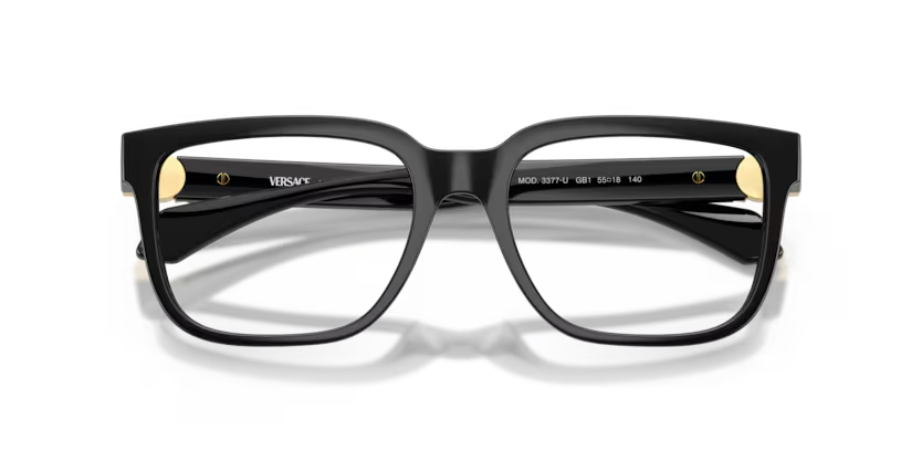 VERSACE VE3377U GB1 FRAME - Black / 55 - Eyeglasses