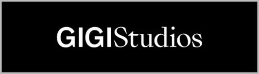 White ’gigistudios’ logo on a black background.